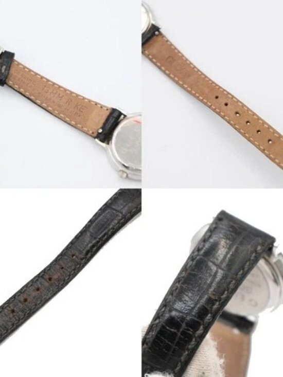 GUCCI 3000L Watch Quartz 25 mm Stainless Steel Embossing Leather Black 05LC590 main image 13
